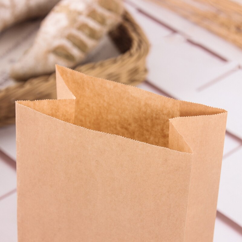 Bolsas marrones de panadería/bolsas de papel Kraft para galletas, sándwiches, pan, aperitivos para llevar alimentos secos y, suministros para fiestas y bodas, 10 Uds.