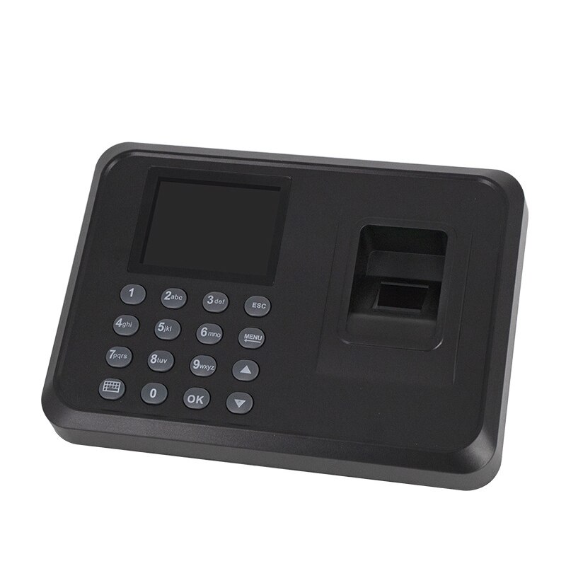 Machine de présence d'empreintes digitales affichage LCD système de présence d'empreintes digitales USB horloge enregistreur de vérification des employés (prise américaine)