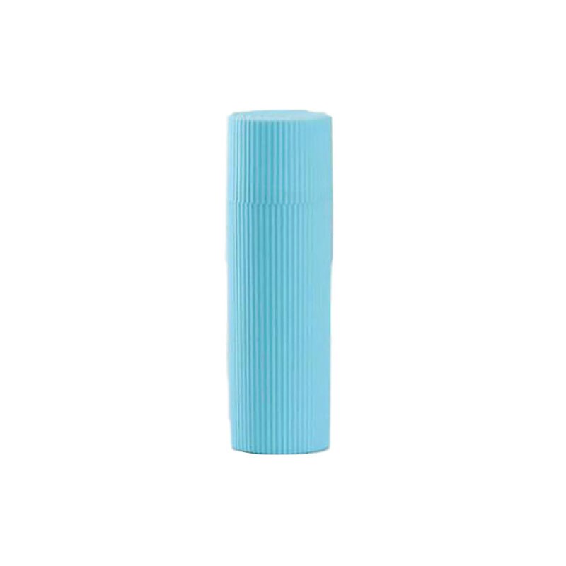Soporte portátil para cepillos de dientes al aire libre senderismo Camping pasta de dientes tapa protectora hogar caja de almacenamiento de pasta de dientes taza de lavado: blue