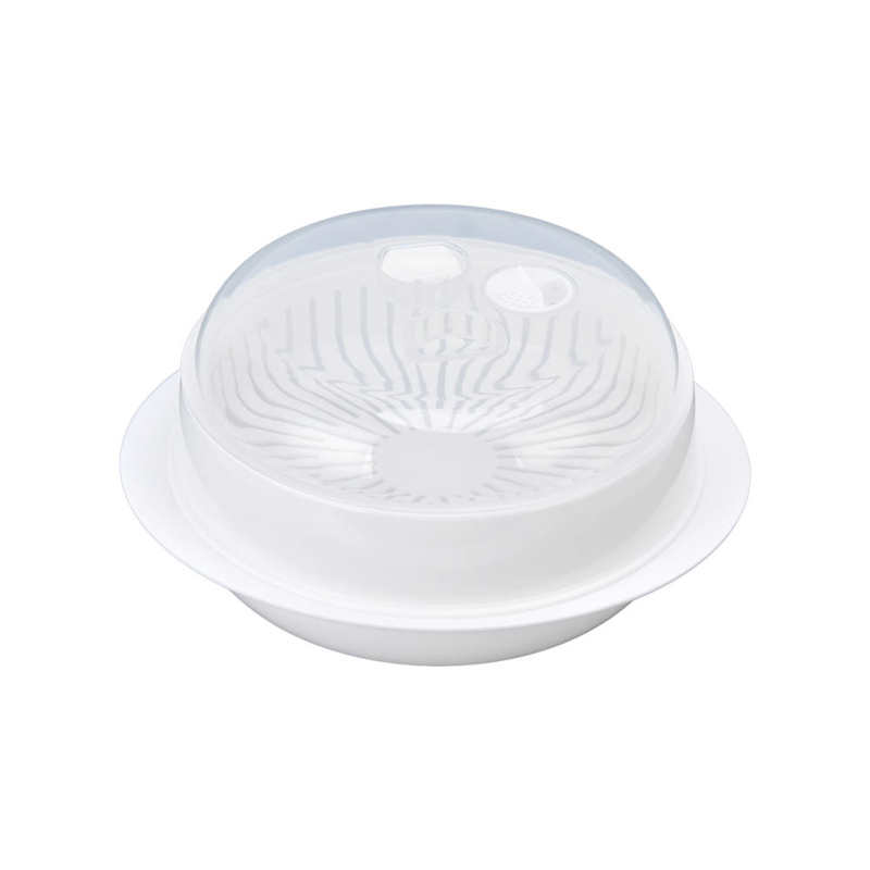 Microwave Container Kitchen Microwave Vegetables Cooker Round for Horm