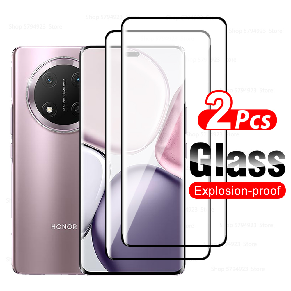 1-4Pcs For Honor X9c X9b X9a 5G Tempered Glass Protector For Honor X9 a b c HonorX9c x 9 c Curved Front Screen Protective Glass: Gold / Bundle 19