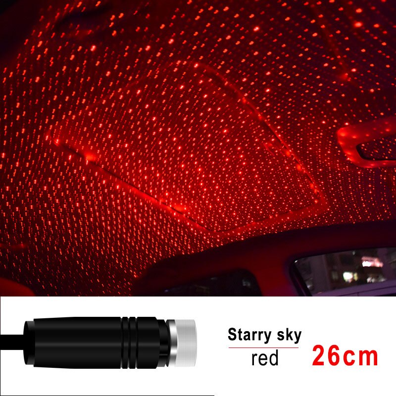 Universele Sfeer Lamp Led Auto Dak Ster Nachtverlichting Interieur Ambient Sfeer Galaxy Lamp Usb Plug Licht Decoratie Licht Licht: Blauw