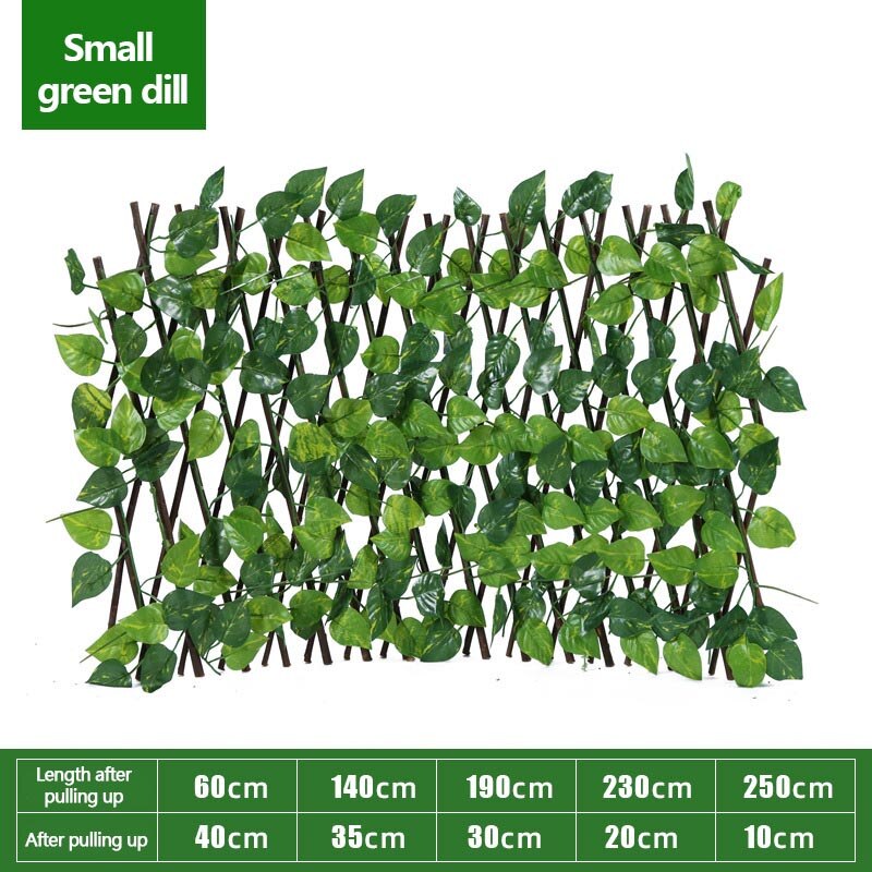Retractable Artificial Garden Fence Expandable Faux Ivy Privacy Fence Wood Vines Climbing Frame Gardening Plant Home Decorations: Type E