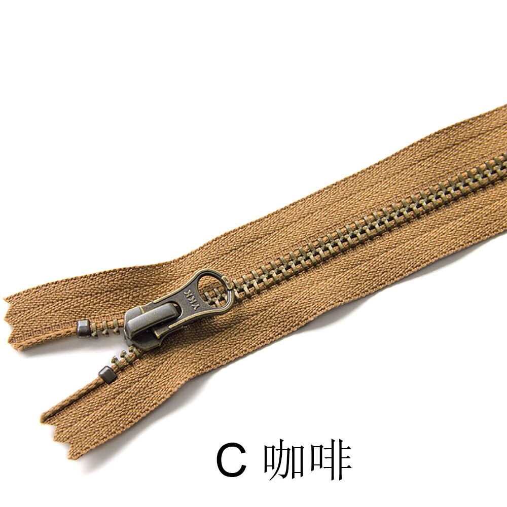 1 stücke YKK 5 # Metall Bronze- Reißverschluss nah dran-Ende Auto sperren DIY Tasche Geldbörse Stiefel Zipppers Bekleidungs Zubehör: C / 50CM