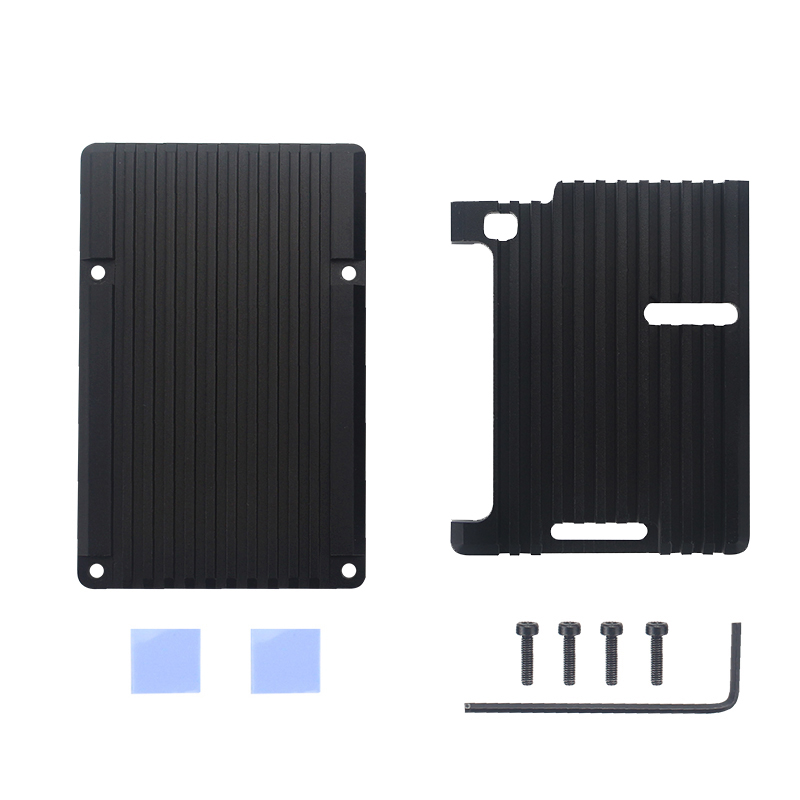 Raspberry Pi 4 Aluminium Case CNC Black Box Armour Shell voor Raspberry Pi 4 Model B