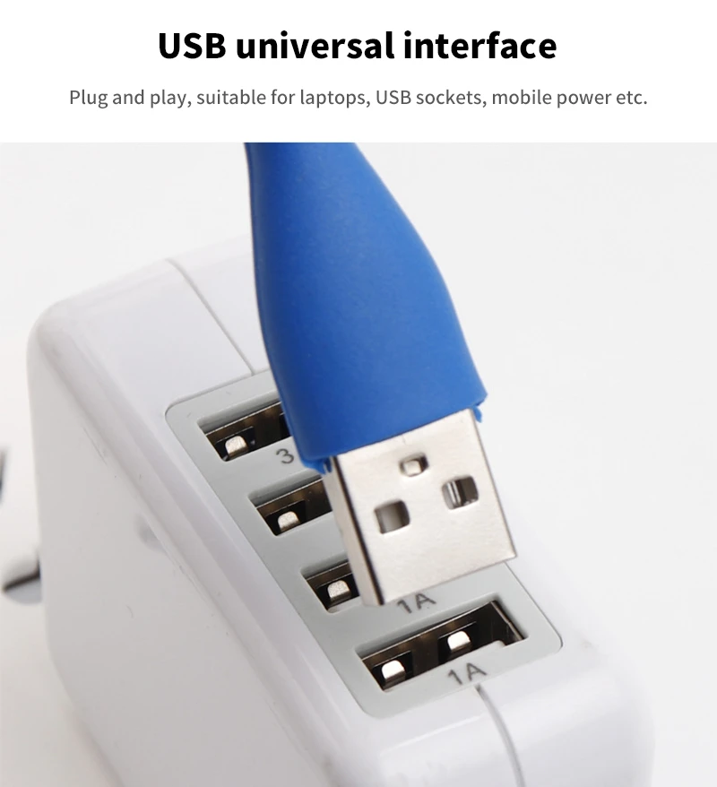 Mini lampe LED USB portable, lampe de lecture de livre, veilleuse pliable, lampe de protection des yeux pour ordinateur Power Bank, DC 5V, 2 pièces, 4 pièces