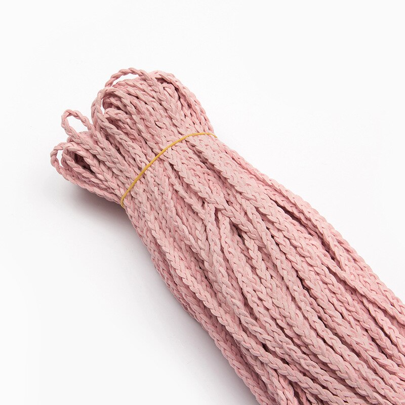 Cuerda trenzada de cuero de terciopelo para manualidades, cuerda de 5mm x 3 yardas para pulsera artesanal, collar, cadena de joyería, accesorios de decoración
