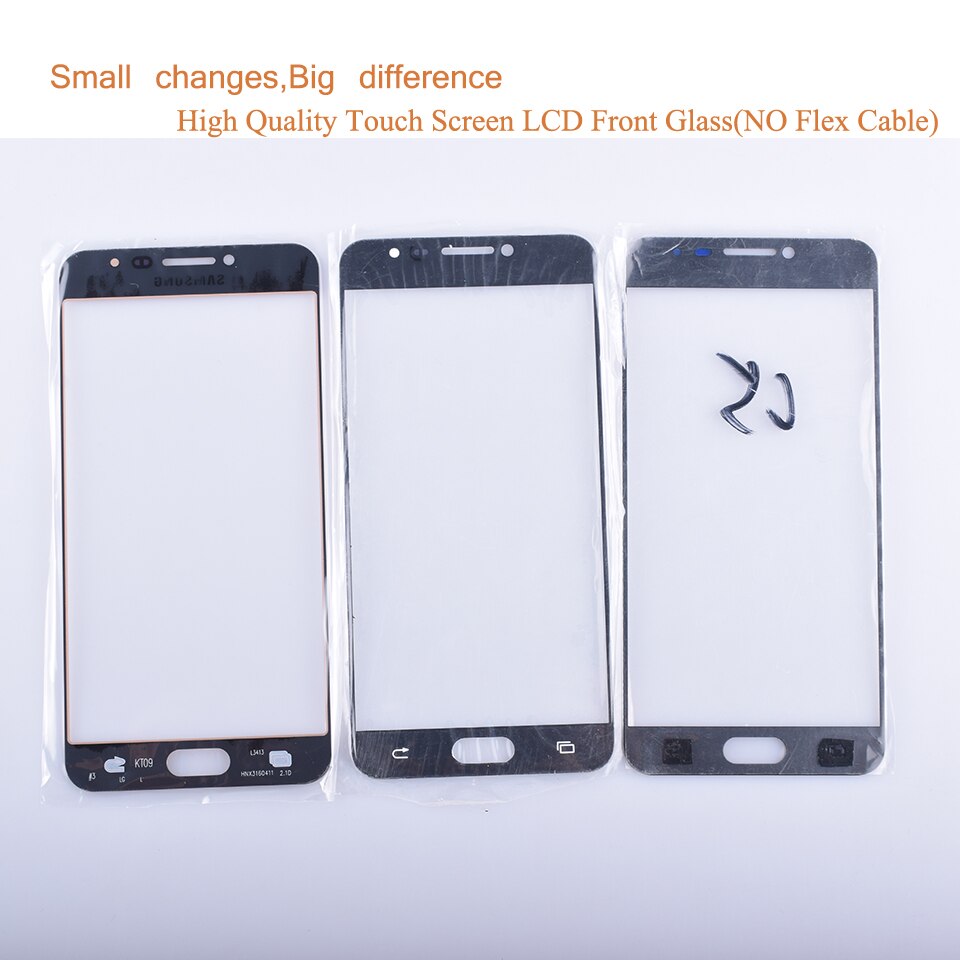 Voor samsung galaxy  c5 c5000 sm-c5000 touchscreen frontglaspaneel touchscreen  c5 buitenste glazen lens geen lcd-vervanging