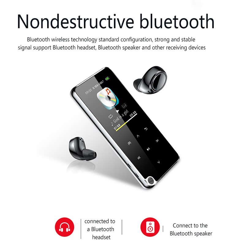 M25 4gb mp3 player mit bluetooth, 4.0, 1.77- zoll-touchscreen und hifi-sound in verlustfreier qualität