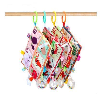 Multifunktionale, weiche baby-plüschtiere, früchte, insekten, blumen und hängespielzeug zur förderung der kognitiven entwicklung