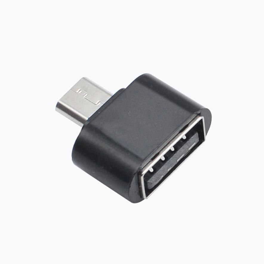 Micro Usb Naar Usb Otg Mini Adapter Converter Voor Android Smartphone Jan 19: Black