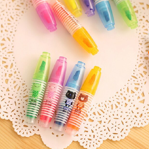 Juego de bolígrafos de Gel de colores para estudiantes y niños, rotuladores Kawaii de colores, útiles escolares, bonitos, suministros de oficina, , 6 unids/set por Set