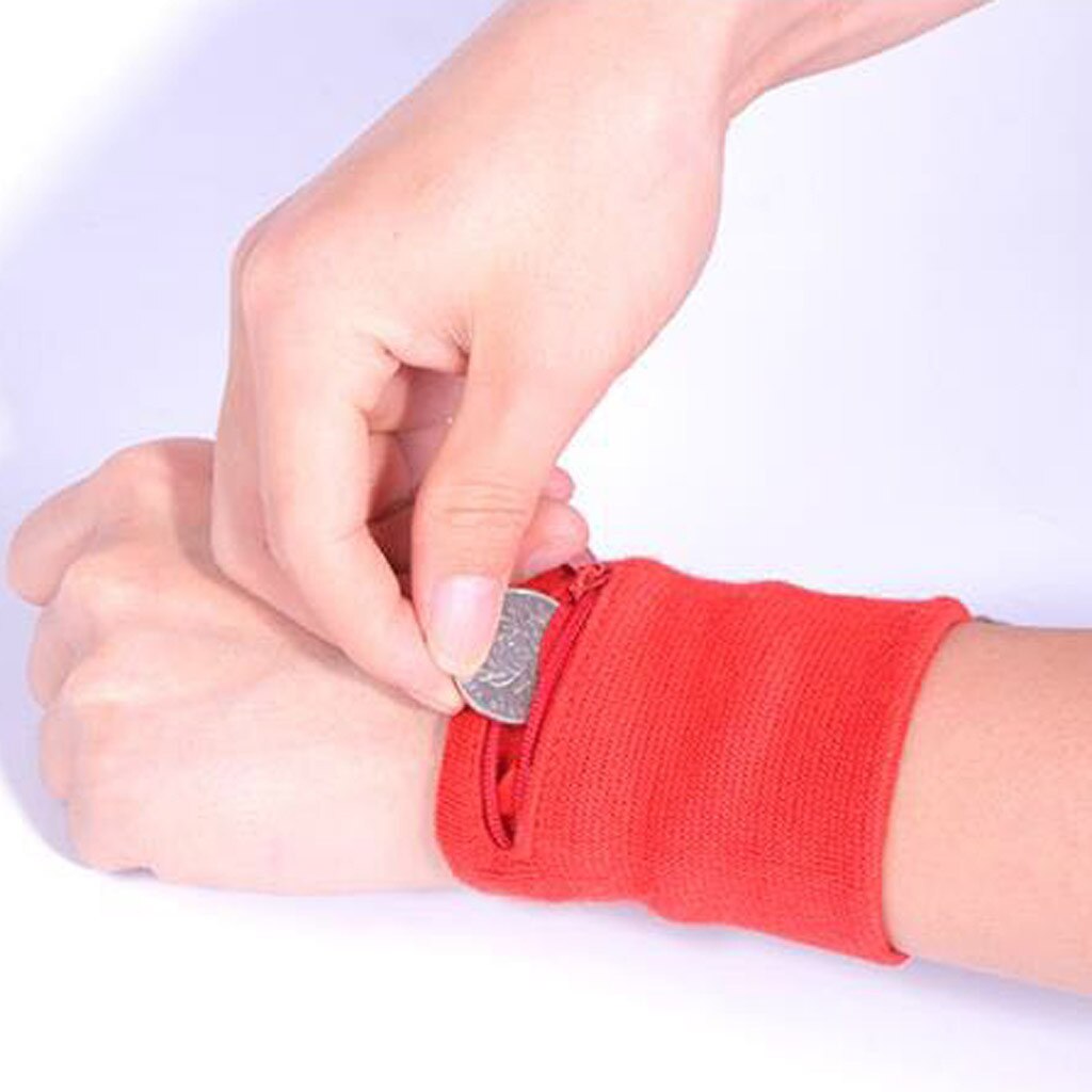 Sport Polsband Rits Pols Portemonnee Multifunctionele Running Bag Arm Band Zakken Sleutel Kaarten Opslag Fietsen Portemonnee Band Zweetband