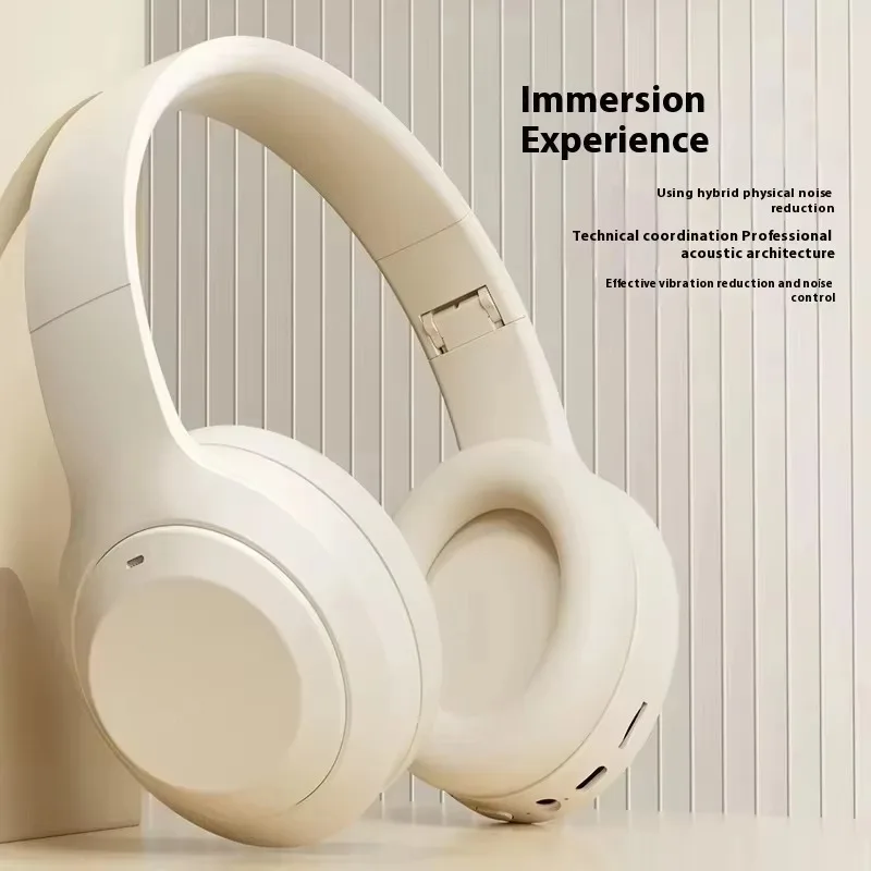2025 bluetooth 5.3 m5 wireless headset hi-fi stereo earphones noise cancelling gaming headband foldable with microphone earphones