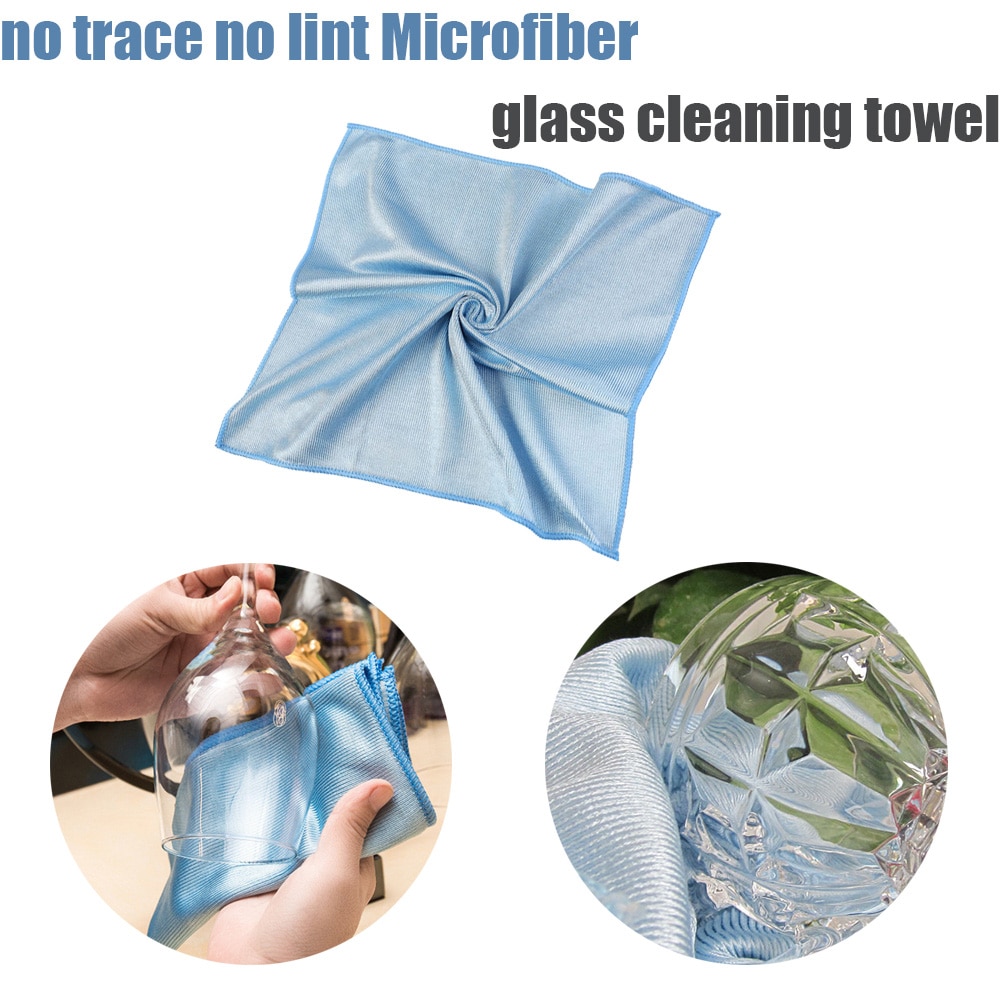 Microfiber Glas Tepeldoekje Absorbeerbare Geen Spoor Geen Pluisjes Rag Spiegel Schoonmaakdoekje Reinigen Handdoek Veeg Glas Auto Doek