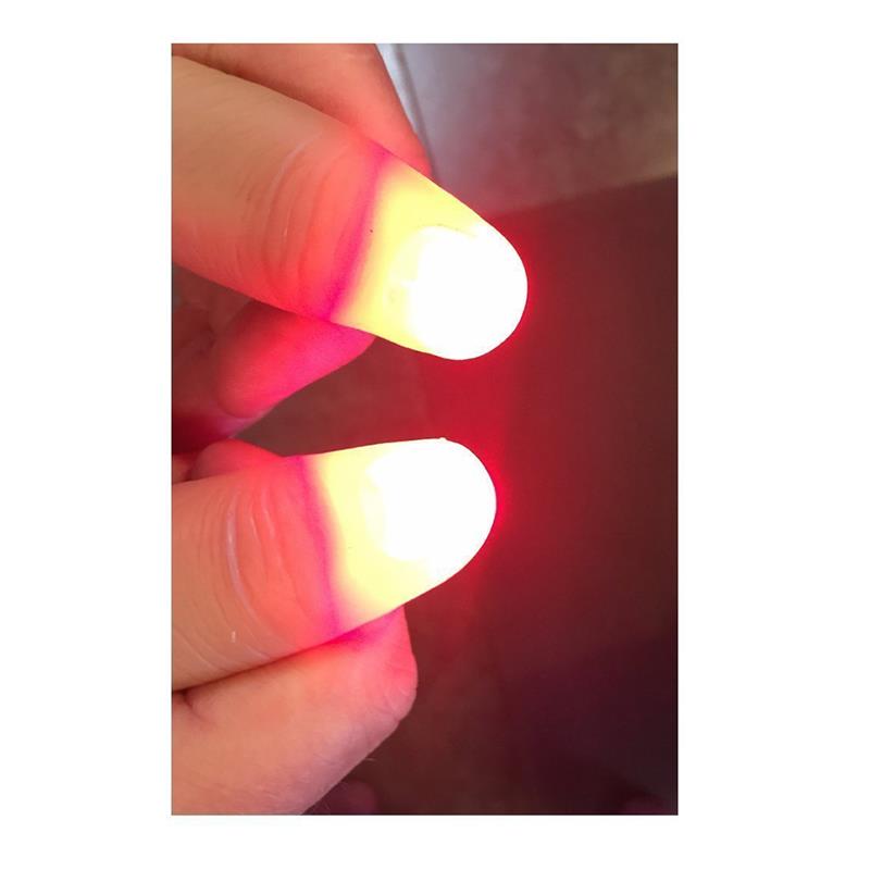 2pcs Portable LED Finger Thumbs Light Magic Props Party Bar Show Lamp Red Color