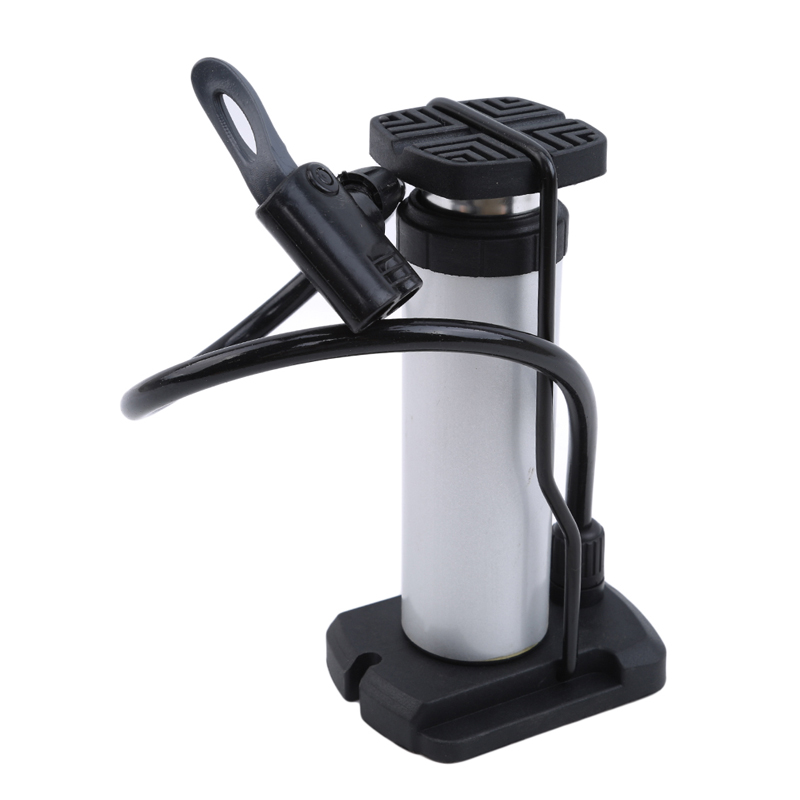 Fiets Pomp Mini Bike Floor Pomp Voet Activated Fiets Luchtpomp En Aluminium Draagbare Fietspomp Mountainbike Band: white