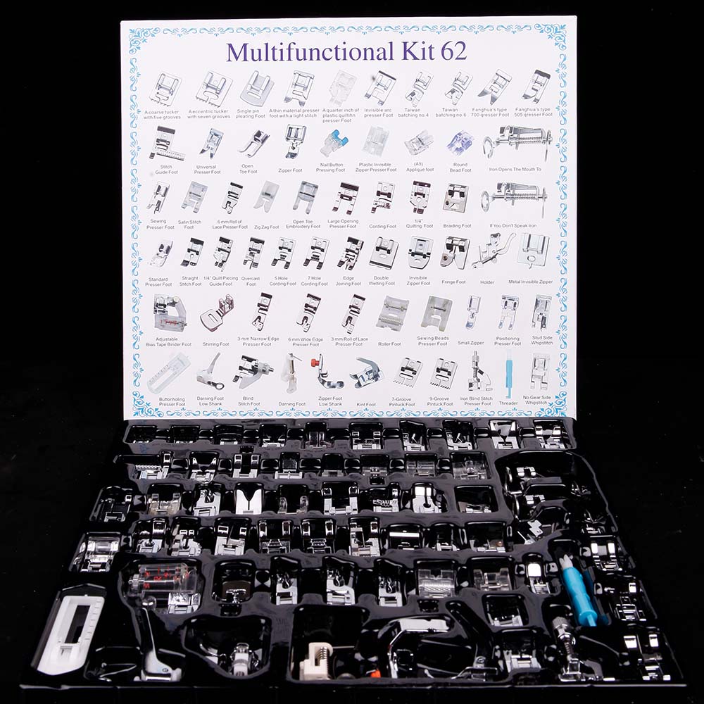 16/32/35/42/45/52/62 Brother Singer Janome Darning Sewing Machine Presser Foot Feet Domestic Braiding Blind Stitch Accessories