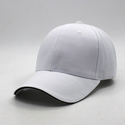 Mænd baseball kasket kvinder snapback kasketter casquette hatte til mænd plain blank bone solid gorras planas baseball caps plain solid: Hvid