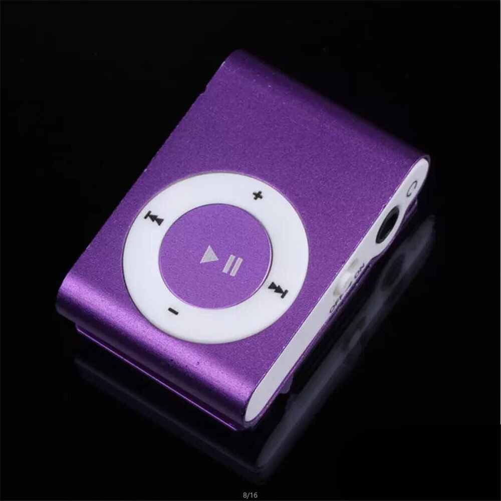 Mode Mini Usb MP3 Clip Muziek Media Speler Draagbare Mp3 Play Usb Ondersteuning Micro Sd Tf Card Muti Kleur: -Purple