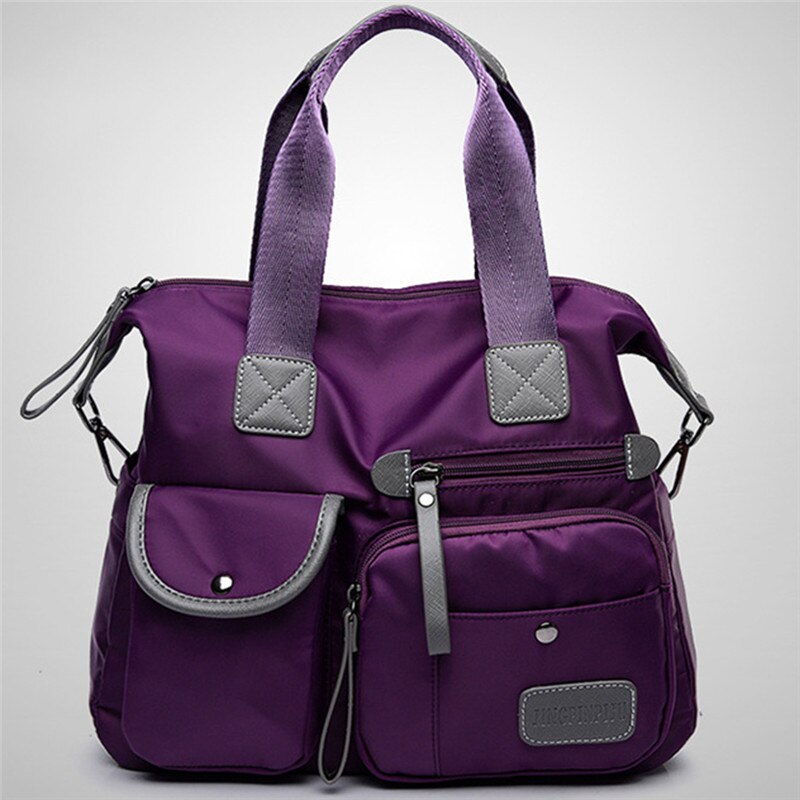 Vrouwen Schoudertas Vintage Shopper Tas Herbruikbare Boodschappentas Mummie Zakken Waterdichte Grote Capaciteit Handtas: purple