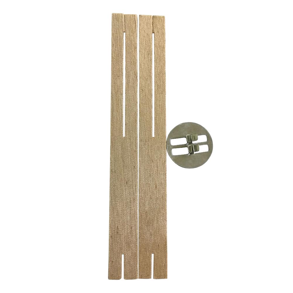 50Pcs Cross Wooden Candle Wicks Natural Candle Cores with Metal Base for Candle Making DIY Craft