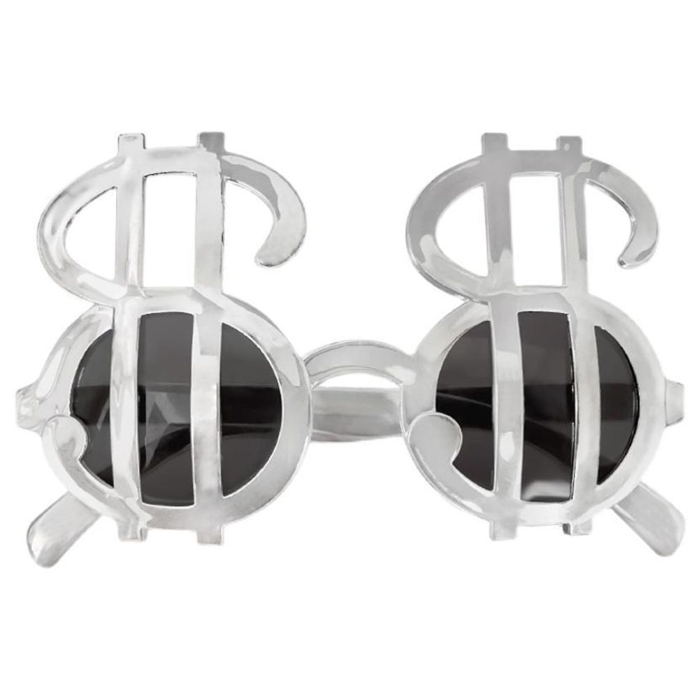 Funny Happy Birthday Glasses Cake Dollar Party Decoration Glasses for Adults Kids Newborn Photography Props: silver-Dollar