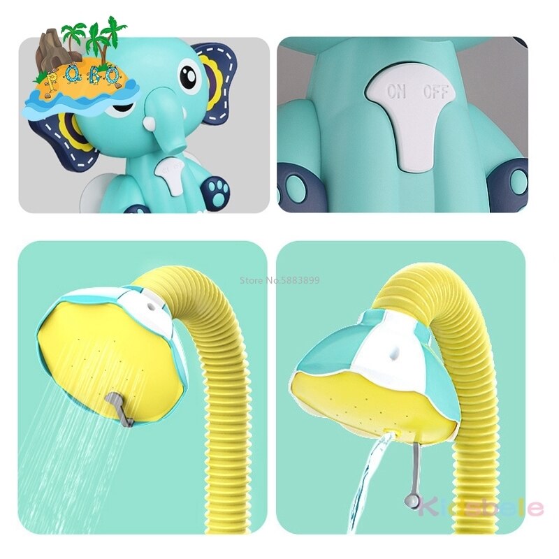 Bath Toys Baby Water Game Elephant Model Faucet Shower Electric Water Spray Toy For Kids Swimming Bathroom Baby Toys