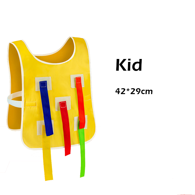 2Pcs Kids Outdoor Funny Game Vest Training Equipment Toys For Children Adult Boys Girls Teamwork Sport Game Toy: Kid Vest Yellow