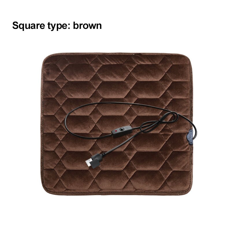 Keep Warm Car Heating Cushion Winter Car Mat Car Universal Seat Electric Heating Seat Cushion USB 5V Auto Electric Heating Seat: C
