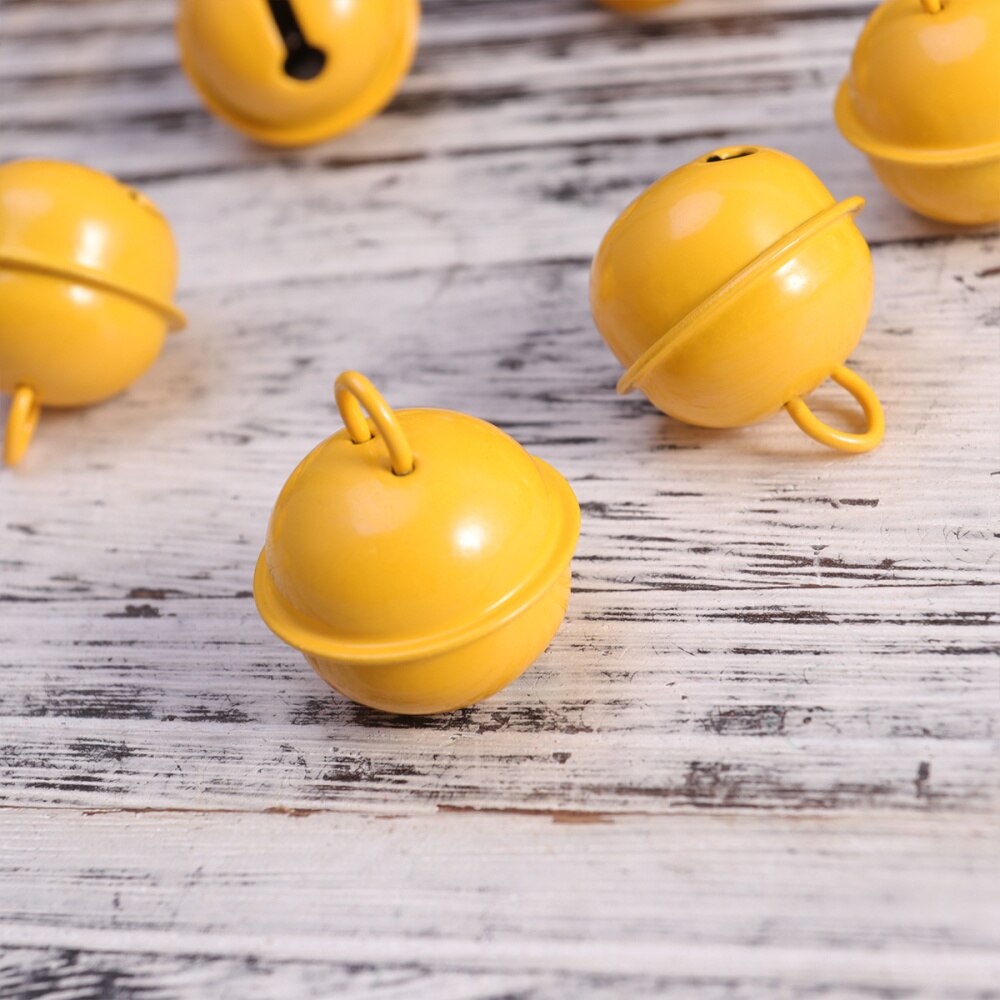 50 Stuks 22Mm Gekleurde Geschilderd Jingle Bells Metal Ronde Mini Bells Sieraden Ornamenten Kerst Decor Gebruik Hangers Voor Party christm