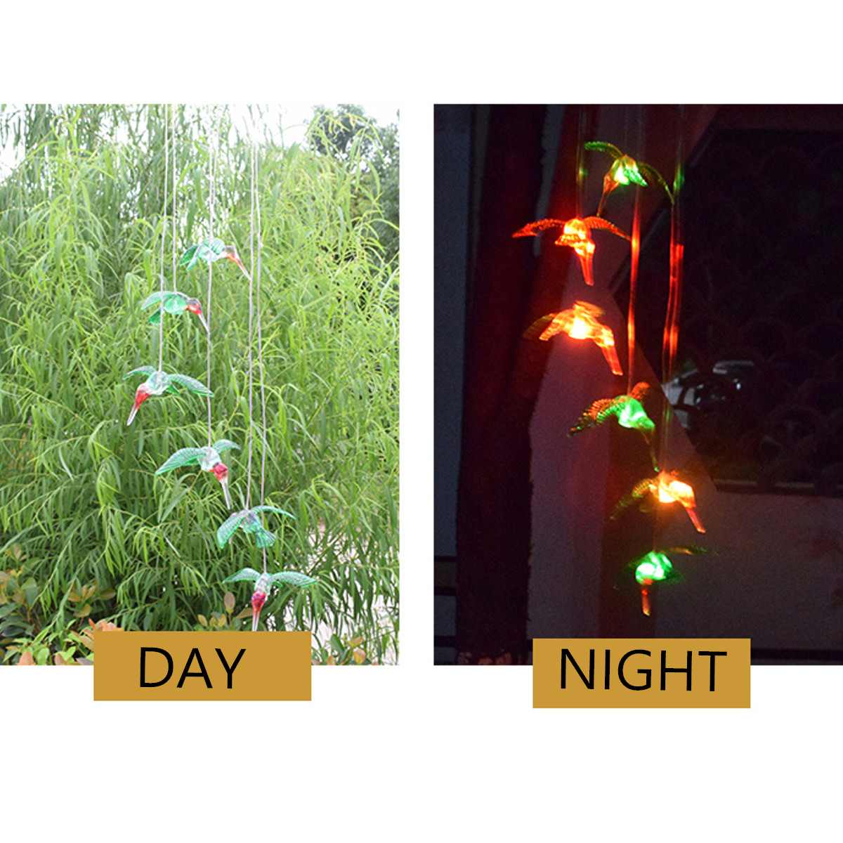 Carillons solaires changeants de couleur | Lampe, Dangler, solaire multicolore, Spinner solaire, veilleuse, décoration de jardin