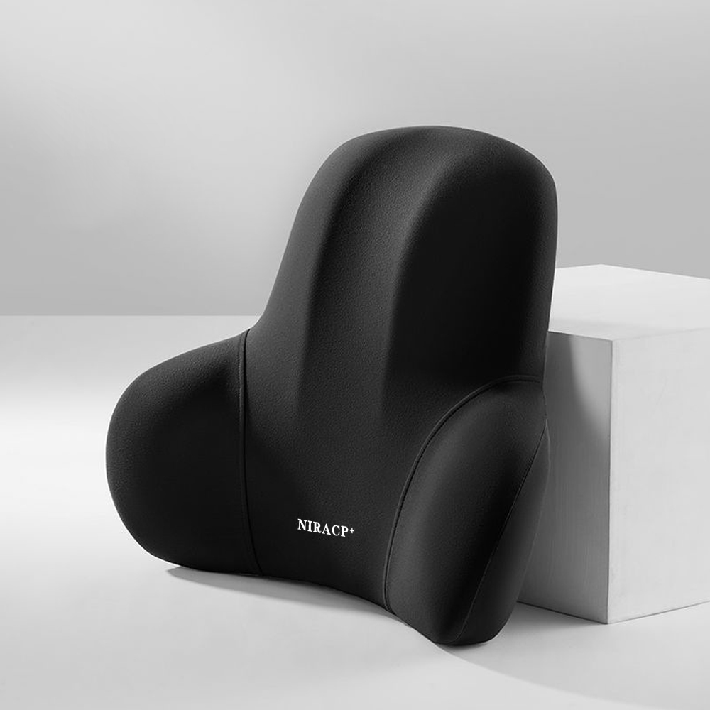 Almohada de espuma viscoelástica para el cuello para coche, protección para aliviar el estrés, cojín de respaldo Lumbar, cojín Lumbar transpirable para reposacabezas de coche
