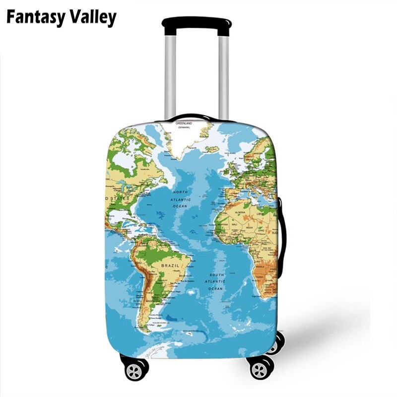 Luggage Cover - Statue of Liberty - Elastic Travel Suitcase Protector - Patchwork Nylon: pxtjuses02 / S