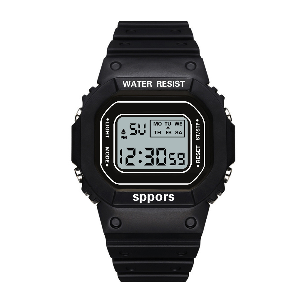 Relojes de para mujer, reloj deportivo Digital transparente informal en blanco y negro, reloj de para amantes, reloj de pulsera para niños, reloj para parejas: Multicolor