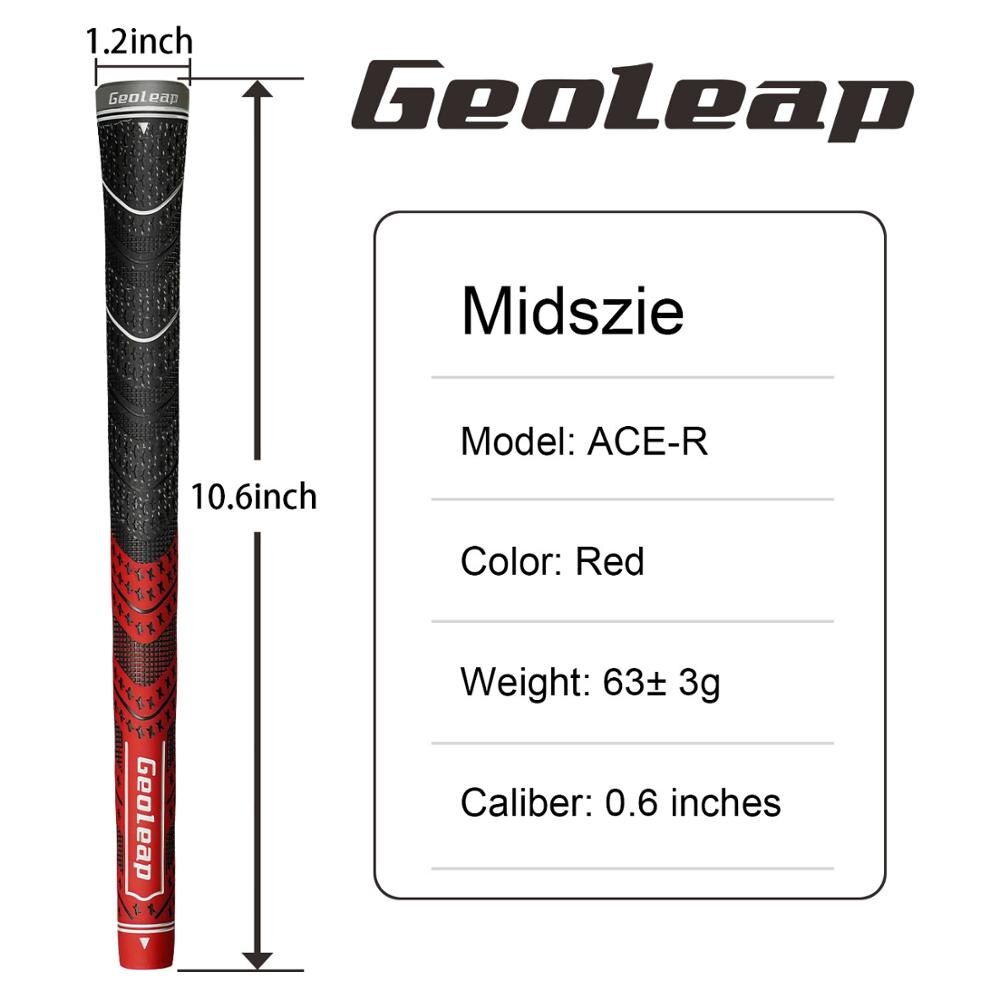 Geoleap golfgreb 13 stk / parti, rygrib ， multi sammensatte hybrid golfkølle greb, standard , 7 farve. fress: Rød
