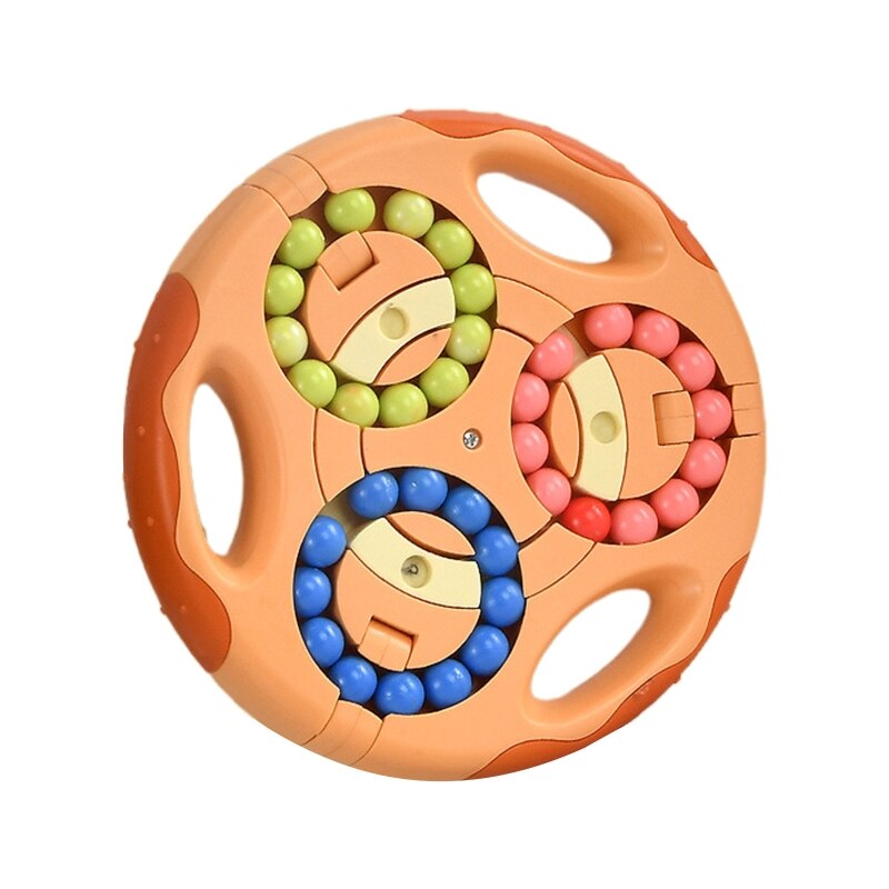 Rotierenden Finger Spinner Magie Bohne Würfel freundlicher Party Favor einstellen Druck Linderung Spinnen Spitzen freundlicher Pädagogisches Spielzeug 87HD: Orange