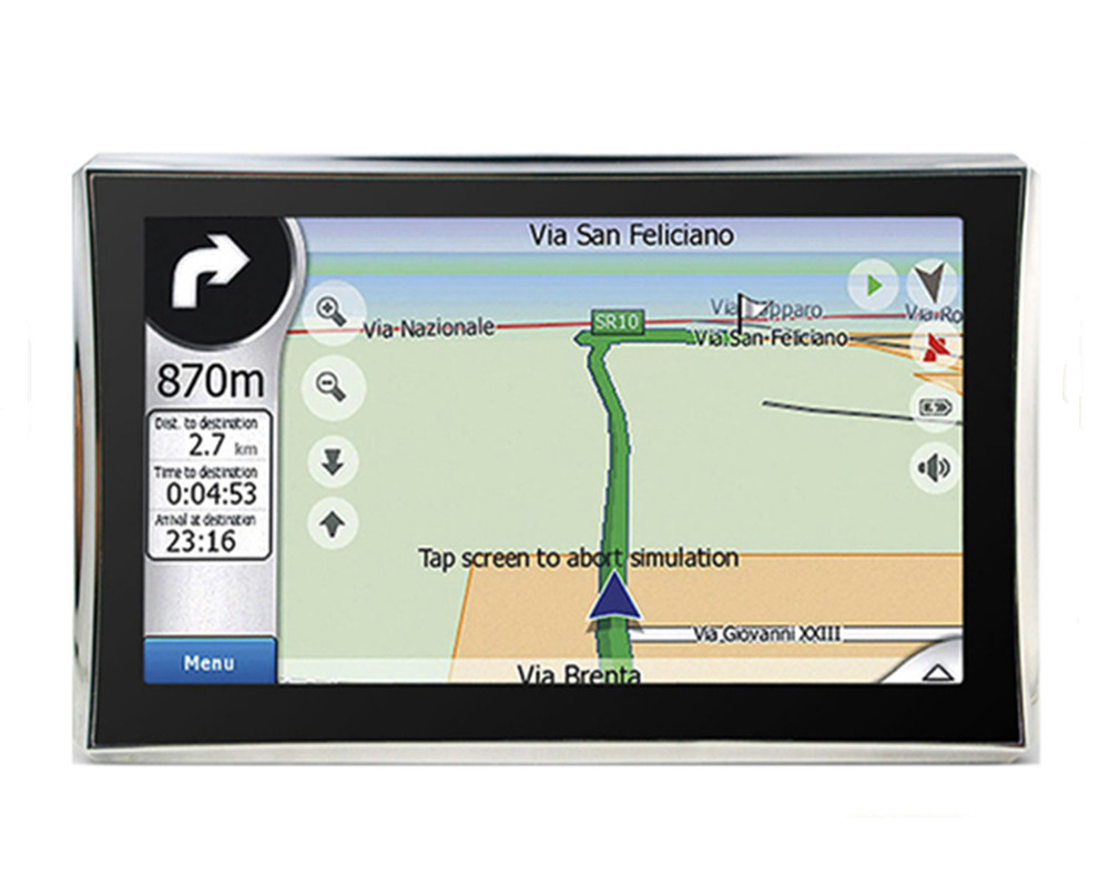 7 inch Auto GPS Navigatie 8 GB Sat Nav met gratis kaarten, draadloze achteruitrijcamera omkeren parkeerhulp optioneel: No bluetooth AV-IN