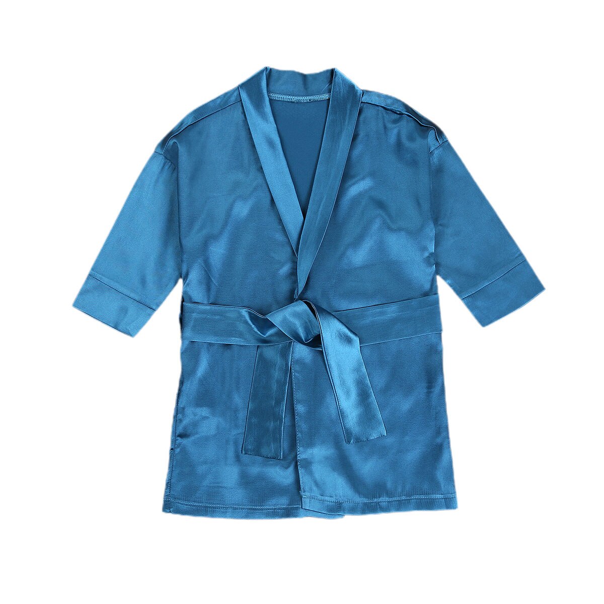 1-6y peuter baby jongens meisjes badjassen 2 stuks outfit set lange mouwen effen kleur badjas pyjama met riem: A2 / 2t