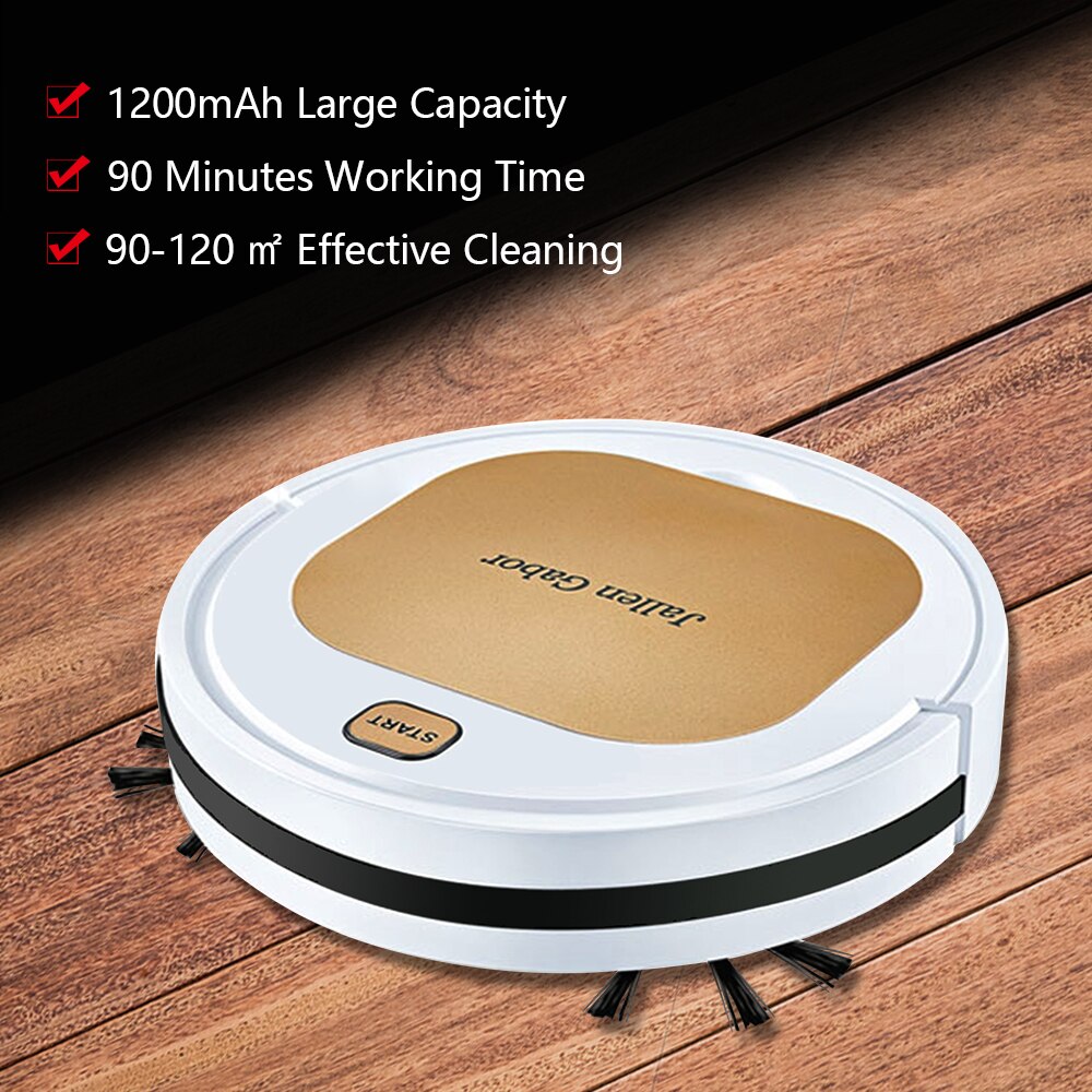 Robot Vacuum Cleaner 3-in-1 Sweeping Vacuuming Robot Automatic Cleaning Anti Sensor Anti-crash Bumper Rechargeable