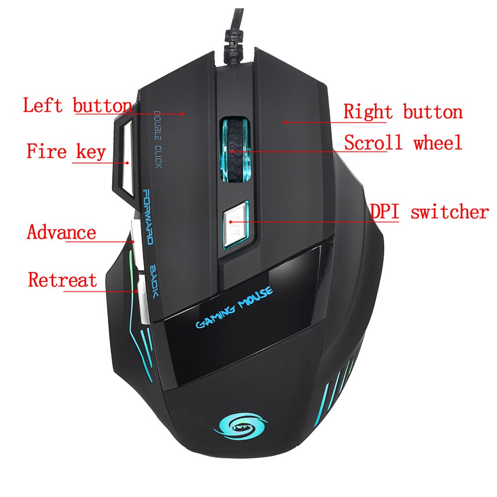 Ergonomic keyboard Home Backlight Optical USB Wired Game Mouse Keyboard Set for Laptop Computer for Gamers