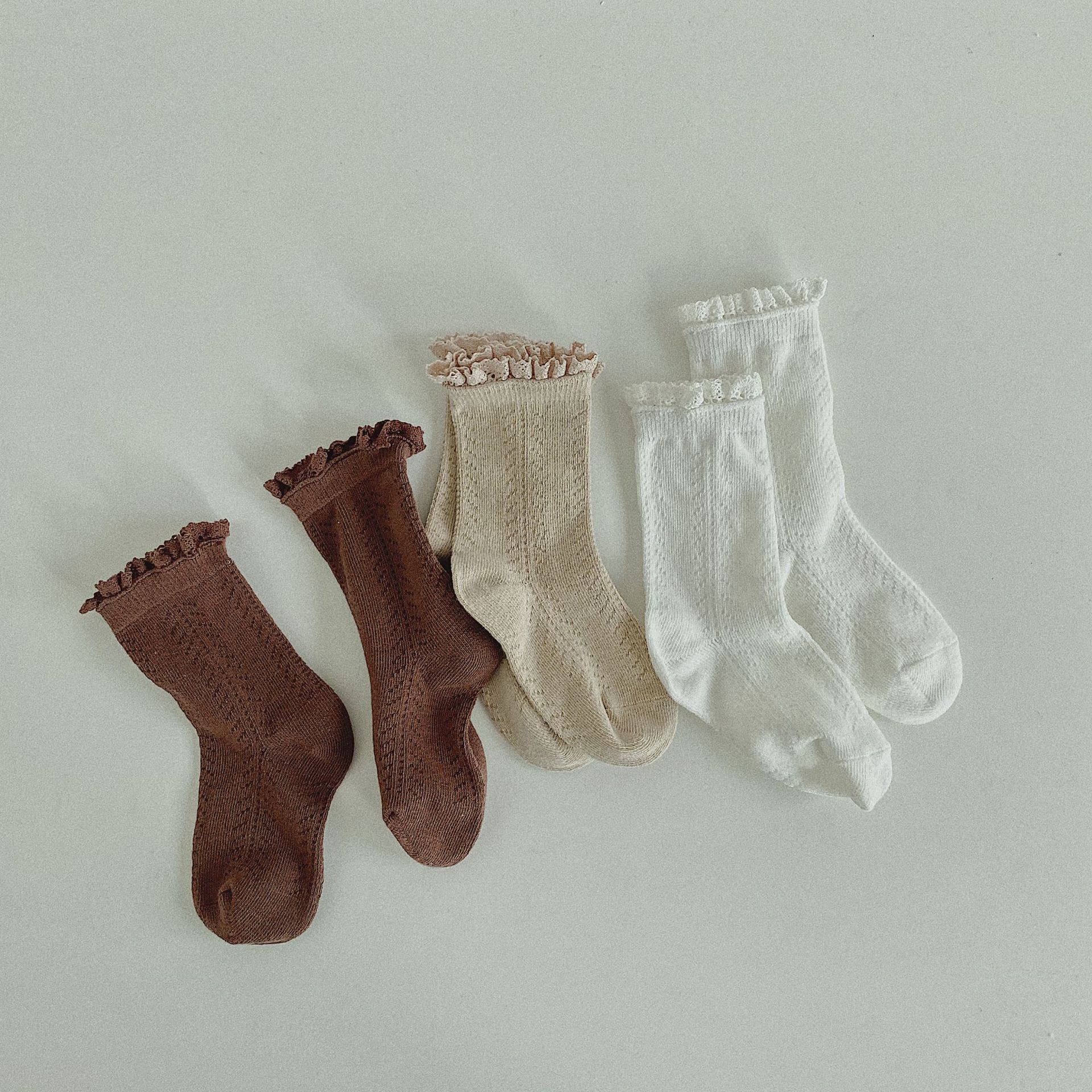 Frühling und Herbst Neue freundlicher Jungen und Mädchen Socken Prinzessin Spitze Baby Socken Neugeborenen Fotografie Requisiten