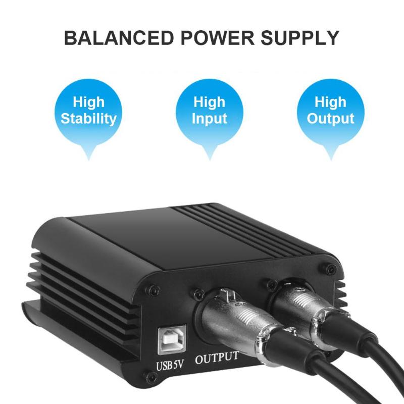 48V USB Netzteil Spannung Stabilisierung Ohne Lärm für Mini Kondensator Mikrofon Aufnahme Ausrügestochen Tragbare