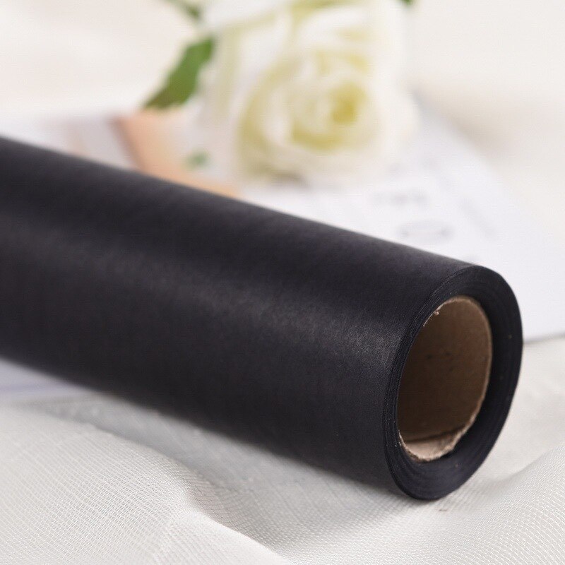 60cm X 15 stoczni jednokolorowy papier robić pakowania kwiatów papier pakowy specjalny wodoodporny papier robić pakowania kwiatów papierowy kwiat sklep ręcznie robiony papier: czarny