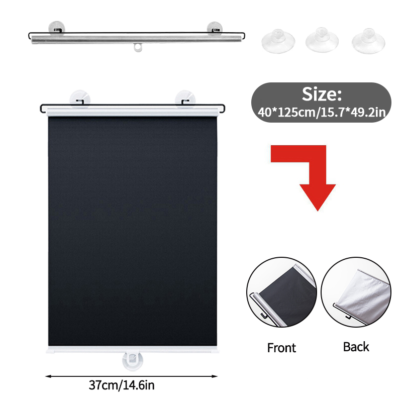 Tende a rullo retrattili Tenda Ventosa Parasole Tende oscuranti Finestra Tenda parasole auto telecamera da letto Cucina Forniture: Viola