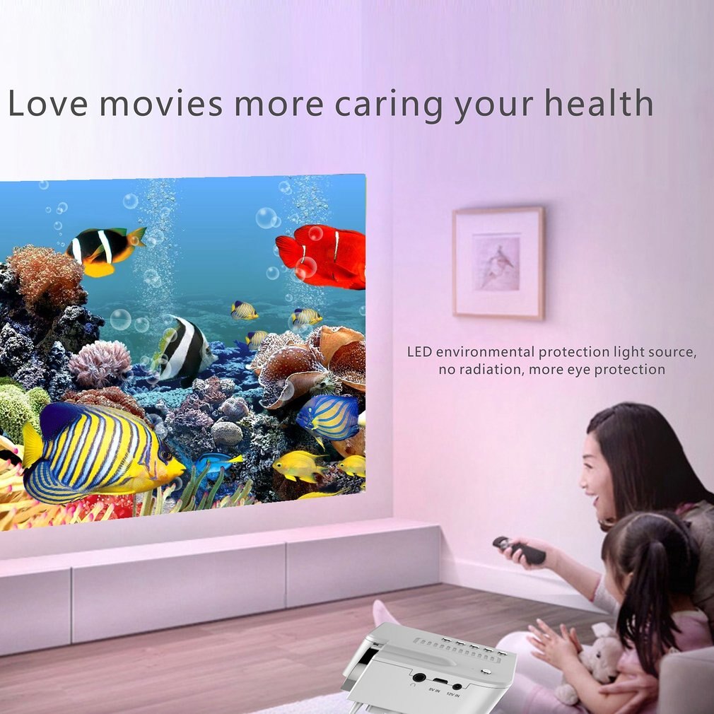 UC28B Mini Portable LED Projector 1080P LCD Multimedia Home Cinema Theater USB TF LED Beamer Projector for Home Use