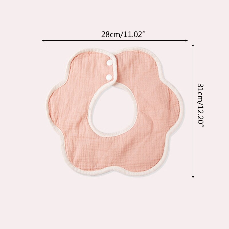 360 Graden Rotatie Burp Doek Effen Kleur Baby Bloem Feeding Bib Speeksel Handdoek