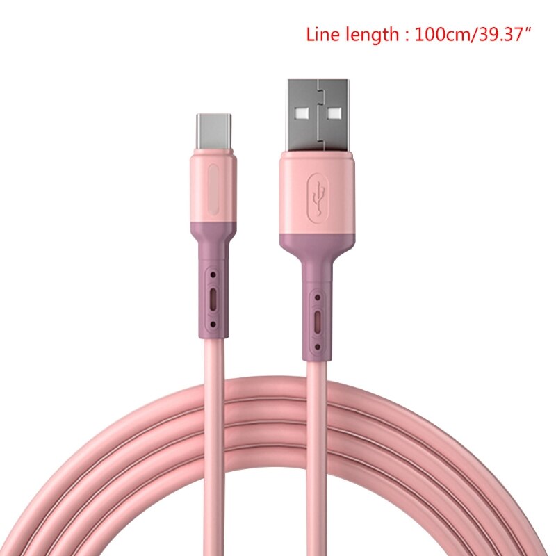 USB Cable,Fast Charger Lead, USB Cable Extremely Durable High Speed Data and Cha 62KA: Pink / 1.5m