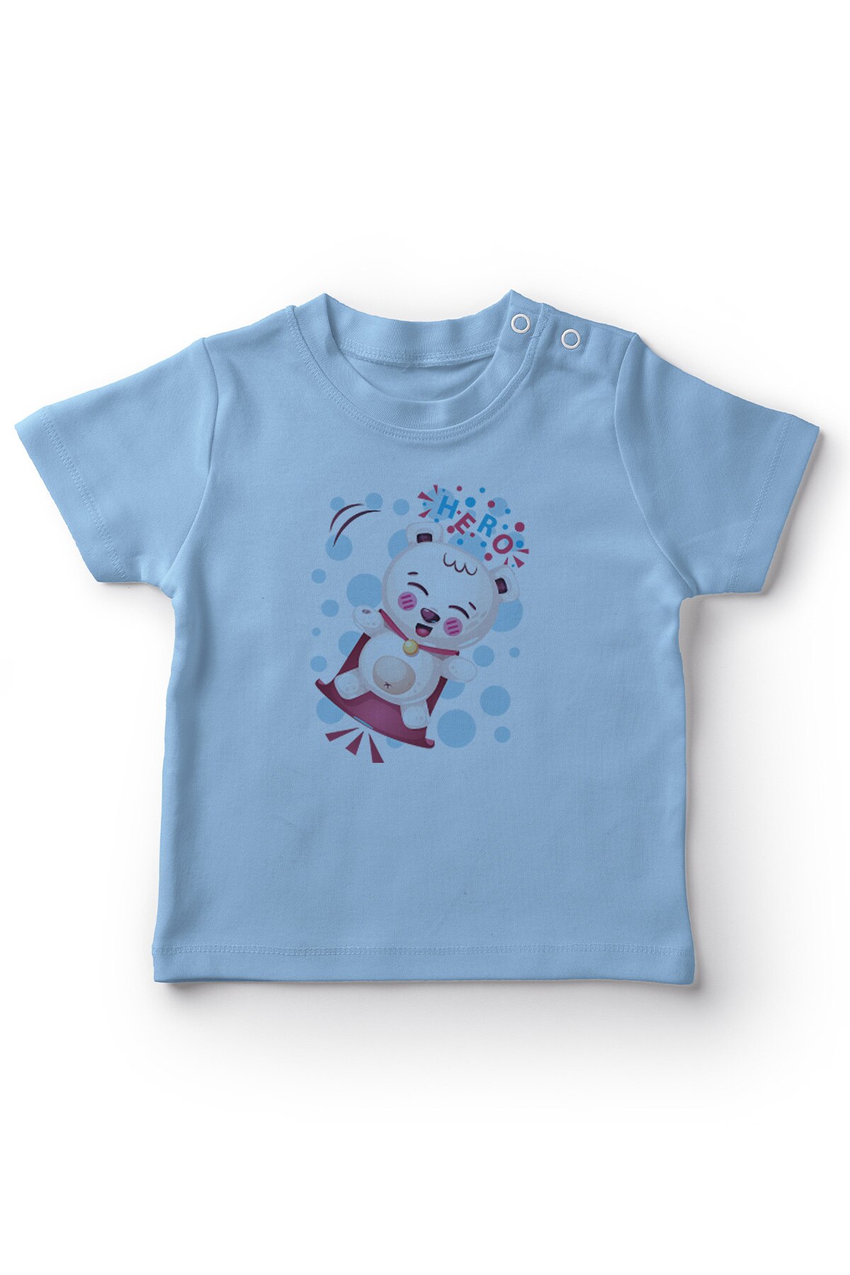 Angemiel bebé héroe oso bebé niño camiseta azul