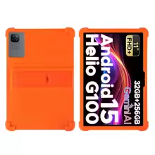 For DOOGEE Tab E3 11-inch Tablet 11inch Android 15 Case Coat Shockproof Cover Soft Silicon Stand Protective Shell: Orange